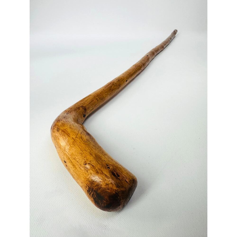 Vintage Handmade Natural Wood Walking Stick Folk Art Cane
